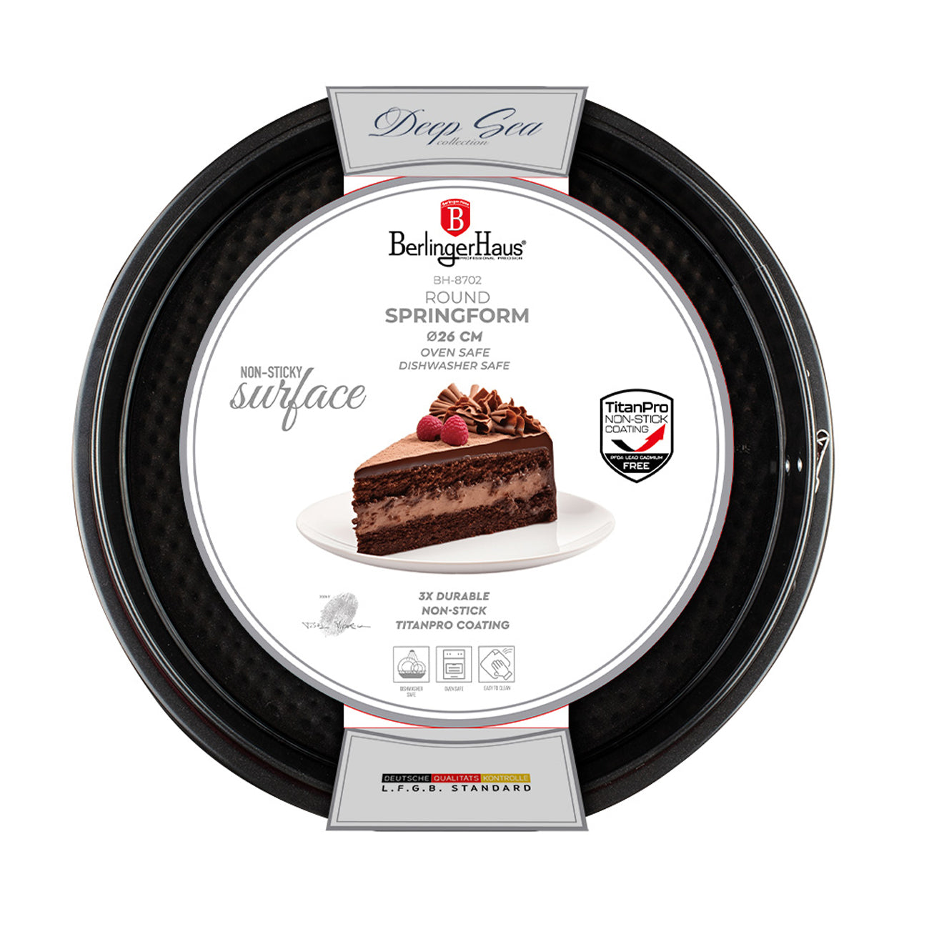 BerlingerHaus Kör alakú tortaforma 26 cm matt kék