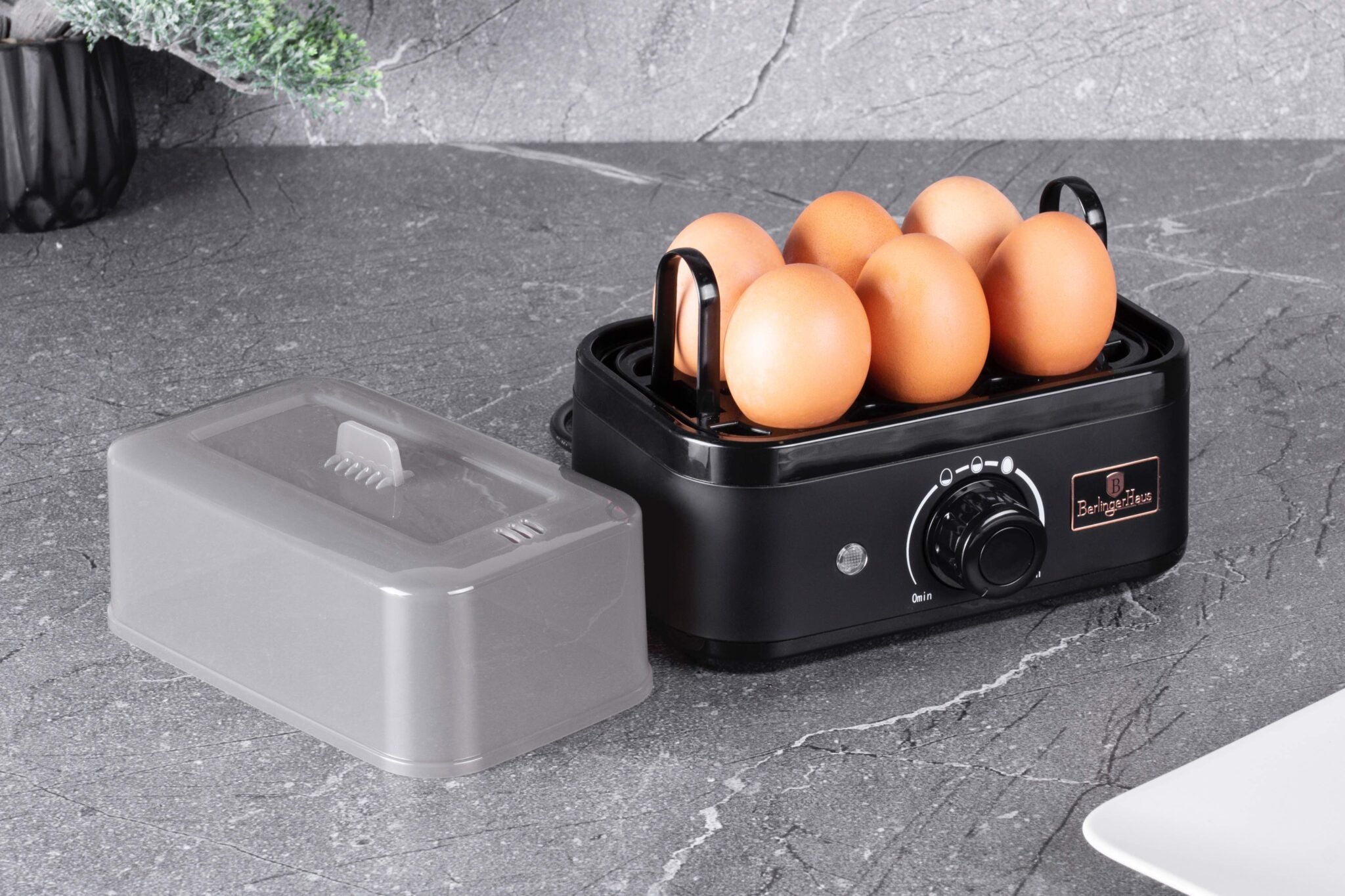 Berlinger Haus 6 részes elektromos tojásfőző 400 W Black Rose Collection