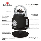 Berlinger Haus Elektromos vízforraló hőfok kijelzővel (2200 W) – Black Rose Collection