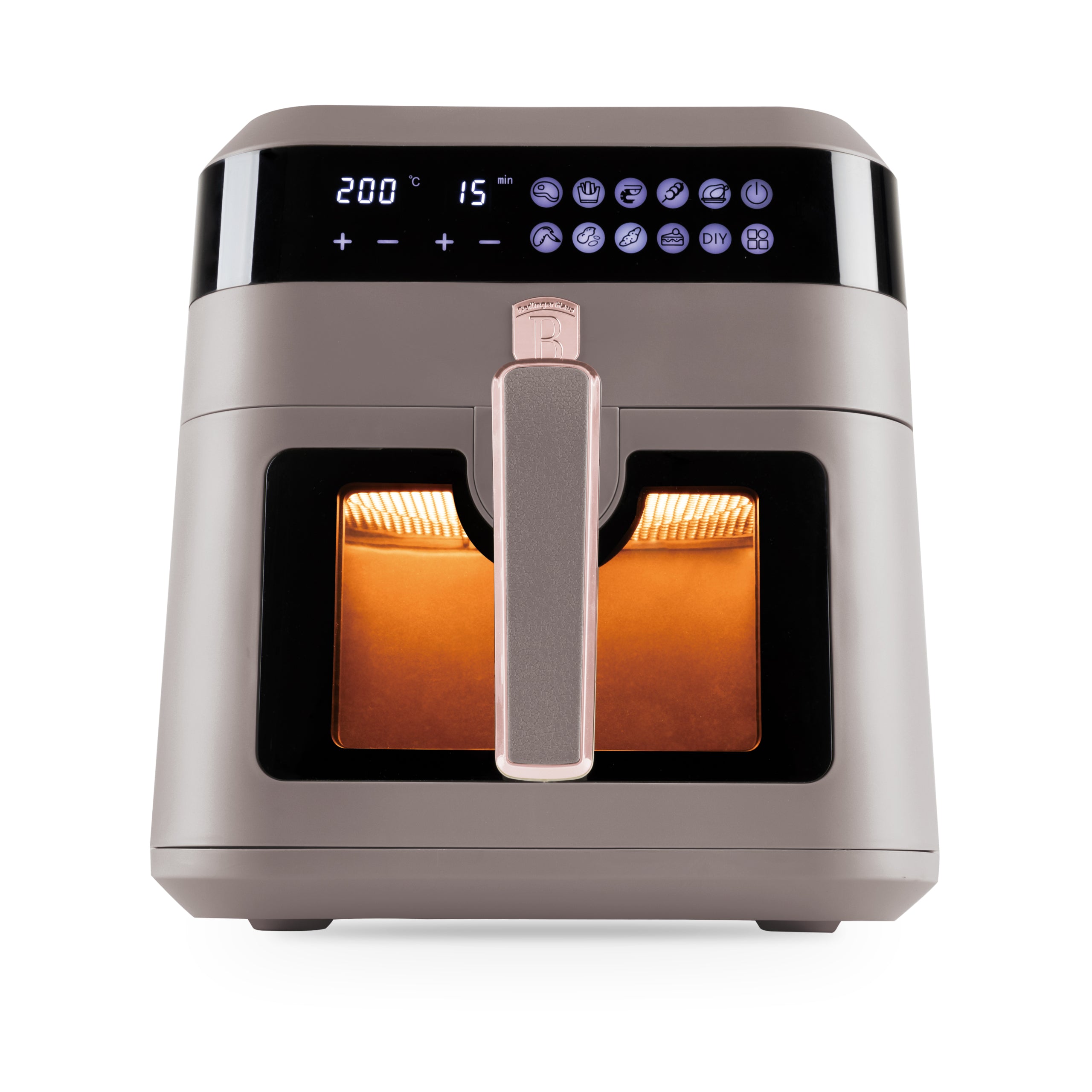 XXL AirFryer átlátszó ablakkal digitális Berlinger Haus matt szürke