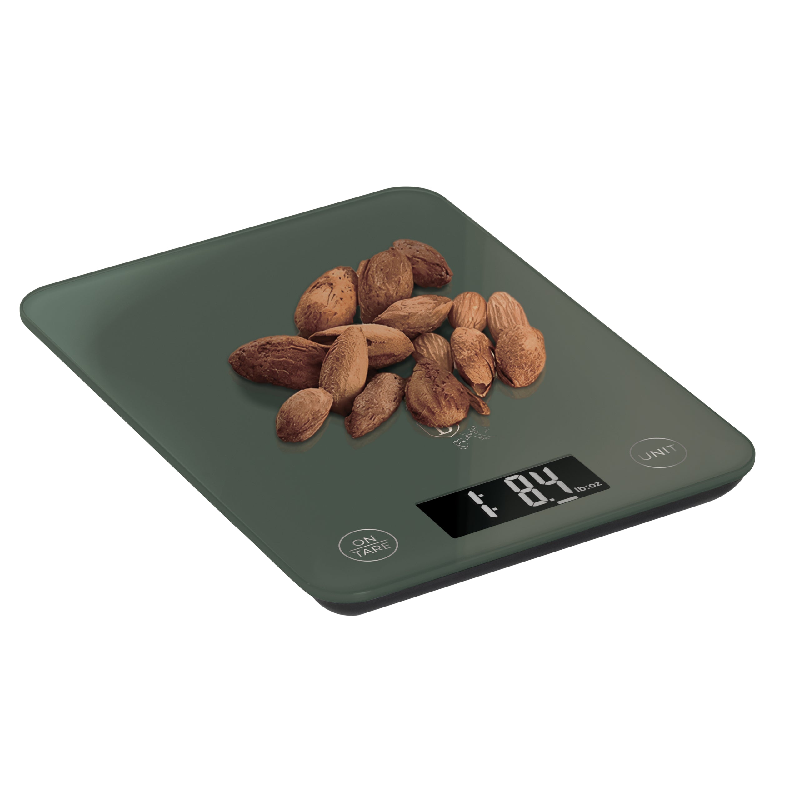 Digitális üveg konyhai mérleg 5 kg matt zöld Berlinger Haus
