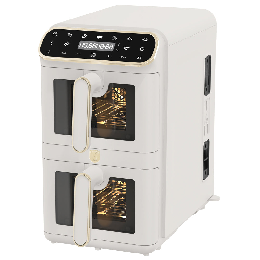 Berlinger Haus XXXL Dupla AirFryer átlátszó ablakokkal 5,5+5,5L Sahara