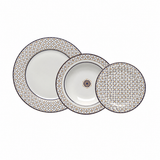 Porcelán 18 részes étkészlet Art Deco Charles 2 Pozzi Milano