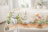 Easter Garden húsvéti nyuszis asztalterítő, 137x235 cm