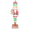 Nagy Diótörő karácsonyi figura LED-es 124,5 cm színes mézivel