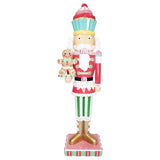Nagy Diótörő karácsonyi figura LED-es 124,5 cm színes mézivel