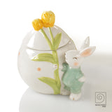 Húsvéti Kerámia bonbonier sárga tulipános
