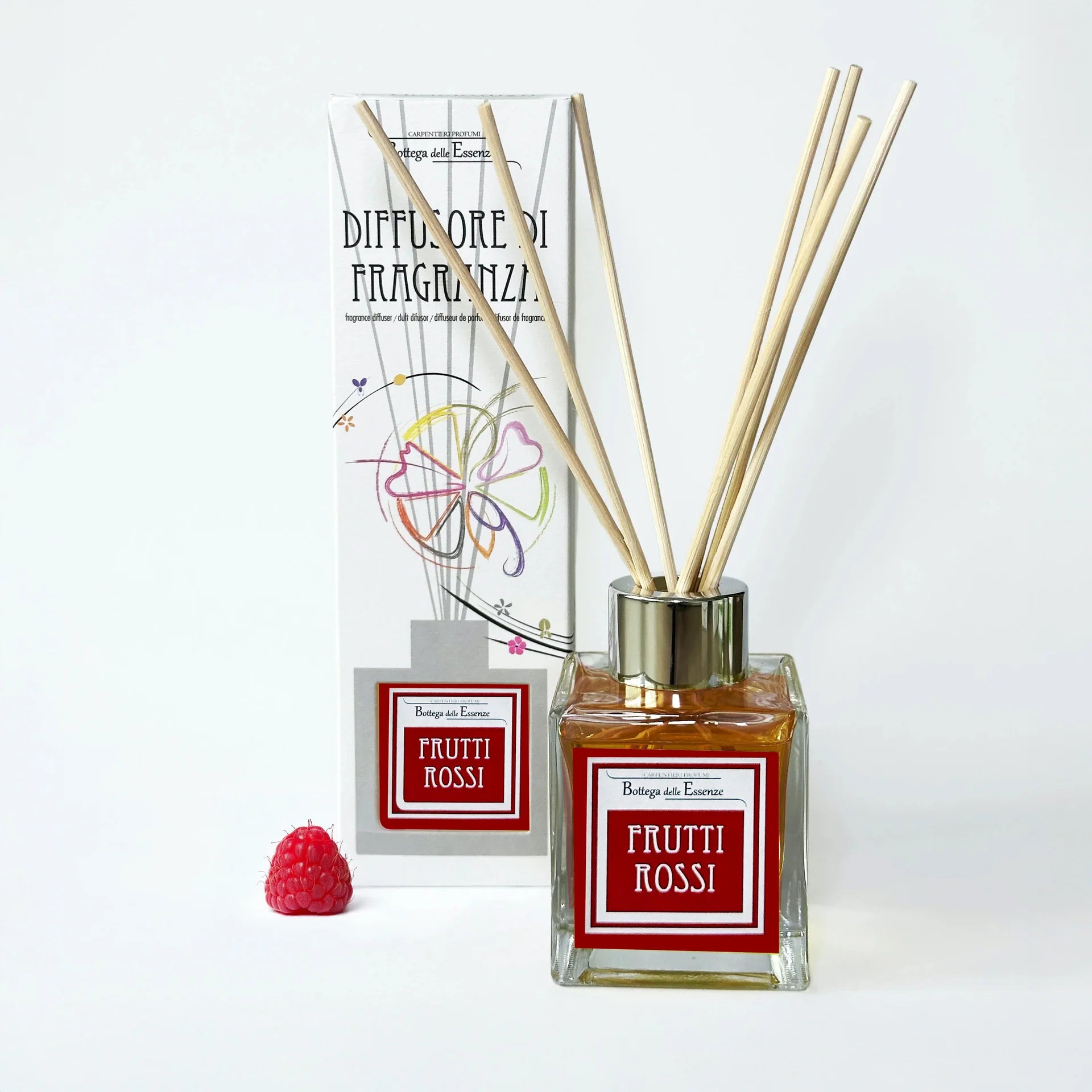 Illat diffúzor 100 ml – Piros gyümölcsök Rattanpálcás Szobaillatosító