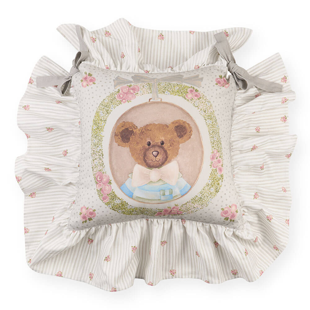 Pamut Fodros székpárna 40x40 cm macis Sweet Bear fiú