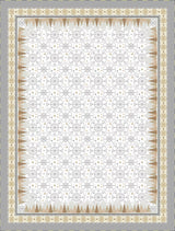 Modern karácsony asztalterítő, 137x240 cm, arany lurex, gobelin