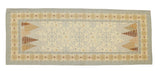 Modern karácsony asztali futó, 44x140 cm, arany lurex, gobelin