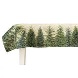 Silver forest, fenyőfás asztalterítő, 137x180 cm, ezüst lurex