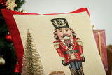 Nutcracker diótörős (fekete kalapos) díszpárna huzat, arany lurex, gobelin – 45 x 45 cm