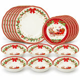 Karácsonyi porcelán étkészlet 18 részes 6 személyes