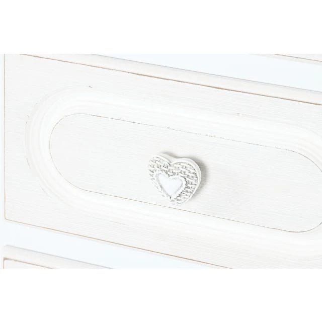 ALIMA ROMANTIC fehér komód 4 fiókos 40x36x100 cm