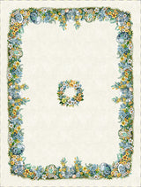Húsvéti tojásos sárga-kék asztalterítő 137x240 cm Gépi gobelin