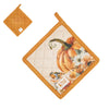 Őszi tök mintás madaras pamut edényalátét 18x18 cm Racconti d'Autunno