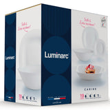 Luminarc CARINE étkészlet 19 részes 6 személyes fehér edzett üveg