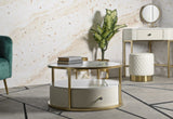 Aurora Luxe – Márványhatású Arany modern Dohányzóasztal Dohányzóasztal Mauro Ferretti
