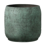 Cement óriás kaspó 33,5x31 cm antik zöld