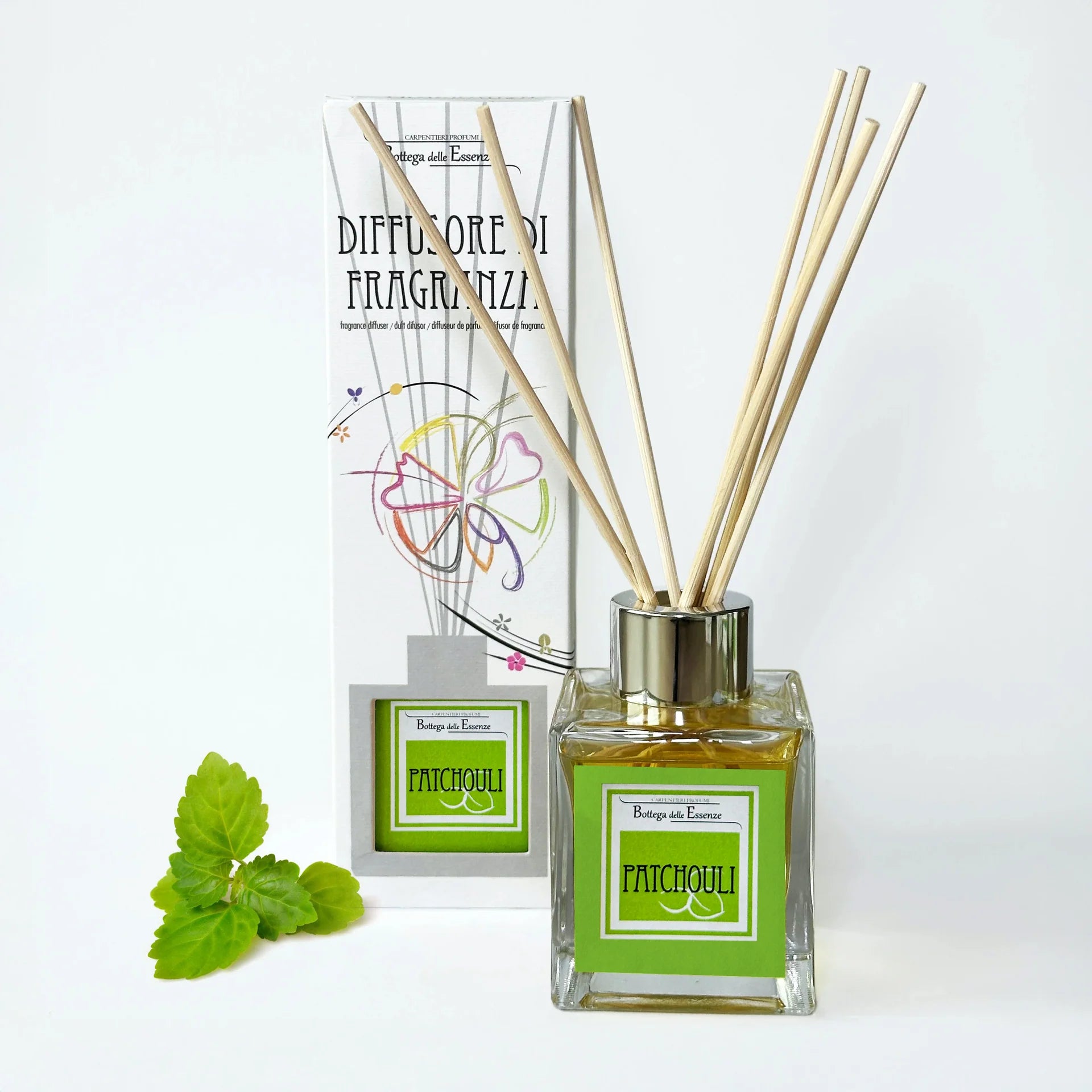 Illat diffúzor 100 ml – Pacsuli Rattanpálcás Szobaillatosító