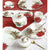Tányér, étkészlet Karácsonyi porcelán desszertes tányér díszdobozban mikulásvirág díszítéssel