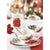 Cukortartó Karácsonyi porcelán cukortartó díszdobozban mikulásvirág díszítéssel