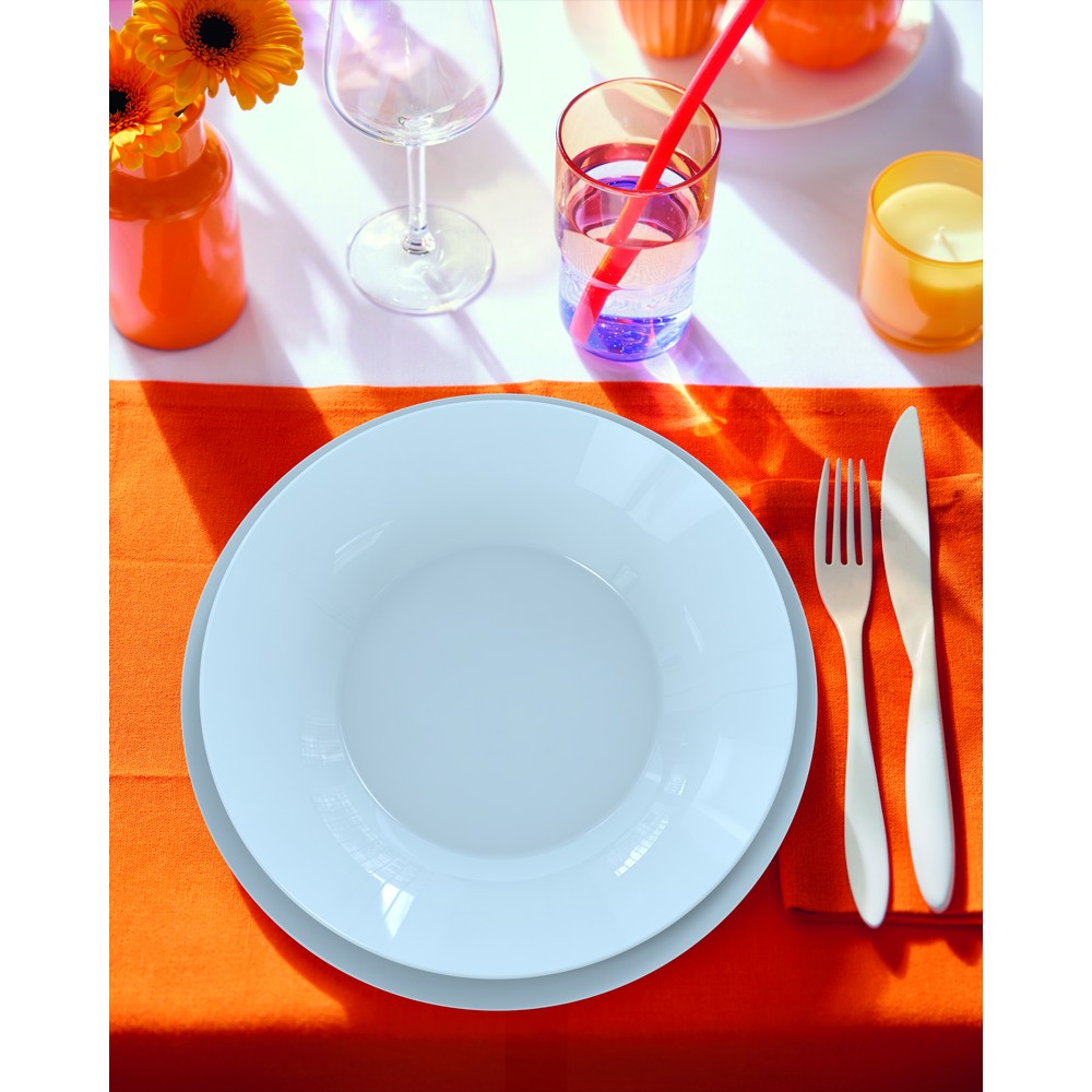 Luminarc PLUMI üveg étkészlet 18 részes 6 személyes kék