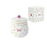 Porcelán keksztároló 11x16 cm pillangós díszdobozzal Fancy Garden