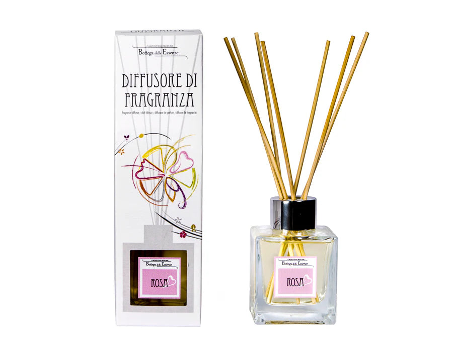 Illat diffúzor 100 ml – Rózsa Rattanpálcás Szobaillatosító
