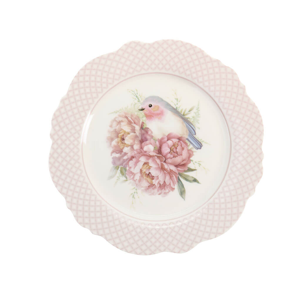 Vintage Porcelán desszertes tányér szett 2 db-os 20 cm Fiorira díszdobozzal
