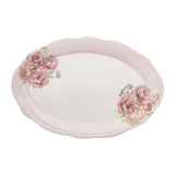 Porcelán ovális kínálótálca 35,5x24 cm Fiorira díszdobozzal