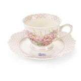 Porcelán kávés csésze + alj 90 ml 6 személyes Fiorira díszdobozzal virágos