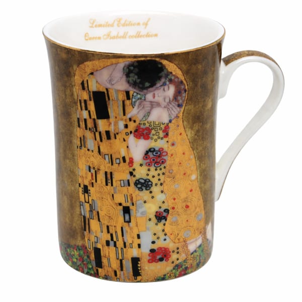 Porcelán bögre 300 ml Klimt A Csók díszdobozban