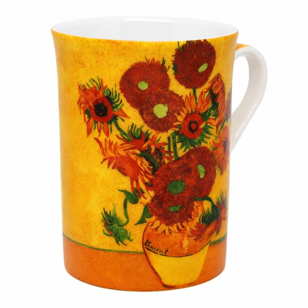 Porcelán bögre 300 ml - papír csomagolásban Van Gogh Napraforgók