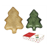 Karácsonyi fenyőfa formájú üvegtál 2 db-os szett díszdobozban Christmas Twist