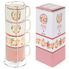 Karácsonyi porcelán sorolós bögre szett 4 db-os 330 ml mézeskalács baba