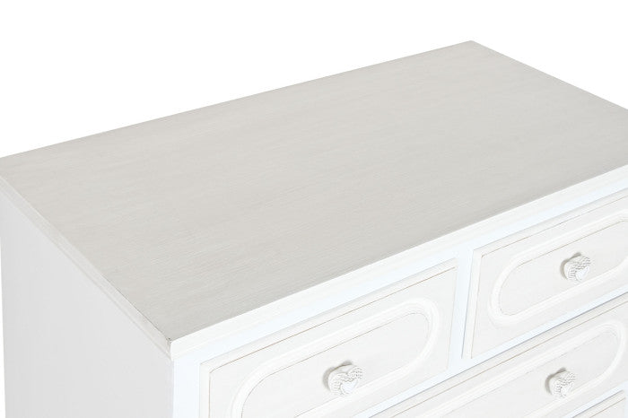ALIMA vintage stílusú fehér komód
