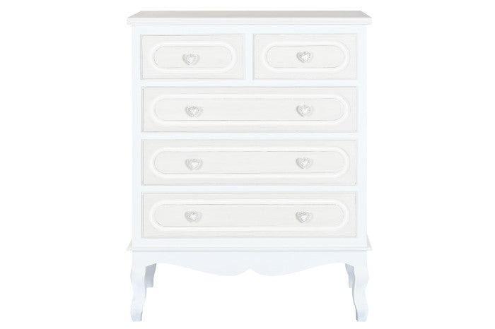 ALIMA vintage stílusú fehér komód