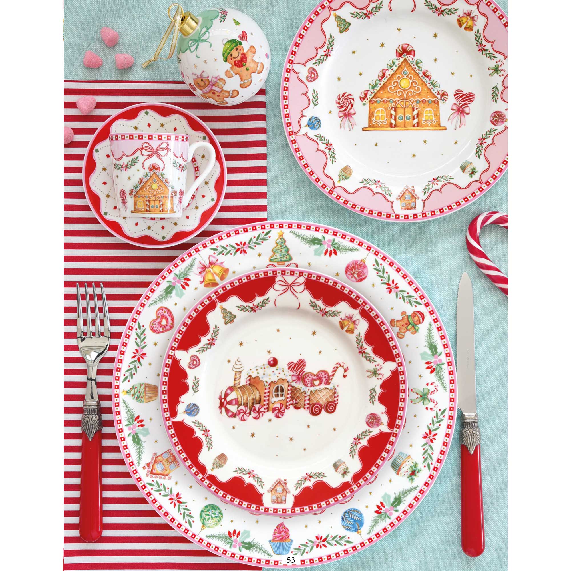 Karácsonyi Porcelán mélytányér 22 cm Sweet Christmas