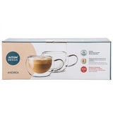Duplafalú üveg csésze / bögre szett - 2 darabos - 300 ml