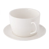 Porcelán egyszemélyes teáskészlet krém fehér