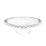 Vivienne talpas tortatál / süteményes tál - 25x7,5 cm - üveg hullámos
