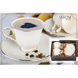 Bögre, csésze Amny - porcelán 2 személyes csésze+alj szett díszdobozban, 210 ml