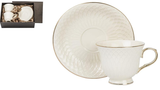 Bögre, csésze Amny - porcelán 2 személyes csésze+alj szett díszdobozban, 210 ml