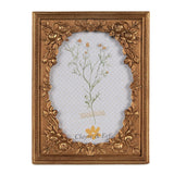 Képkeret Antikolt arany színű vintage képkeret rózsás díszekkel 10x15 cm