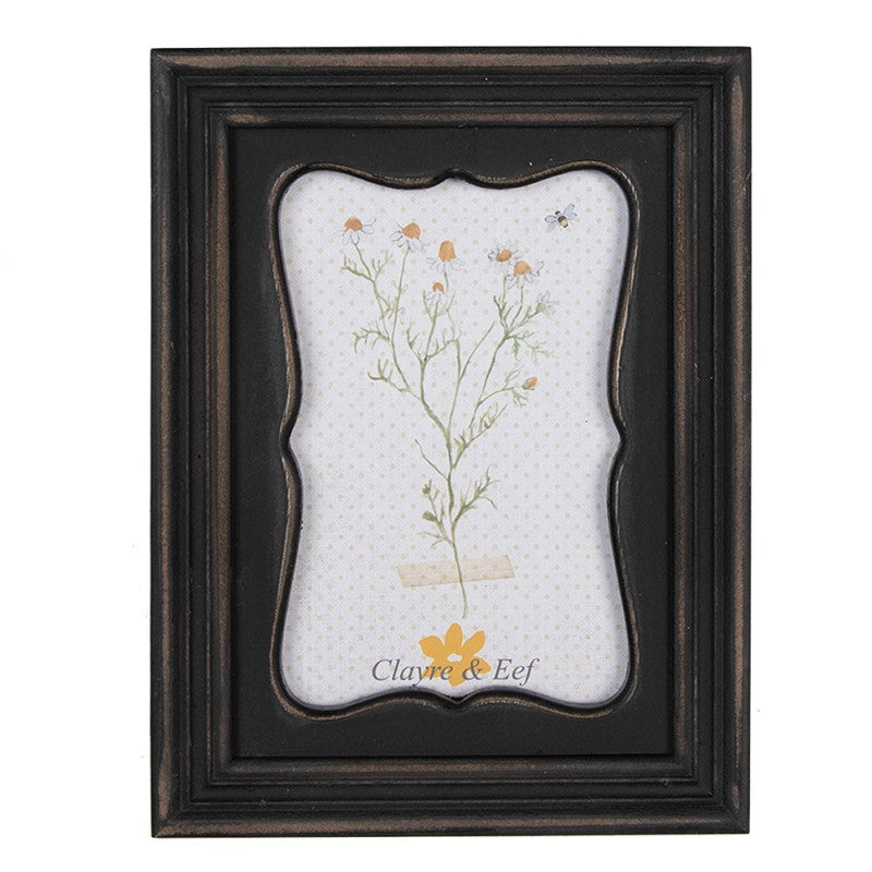 Képkeret Antikolt fekete barna képkeret 10x15 cm