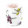 Gyertya Átvilágítós viaszgyertya közepes olívás Delicious olives