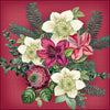 Szalvéta Azalea és Helleborus piros karácsonyi három rétegű papírszalvéta 33x33 cm