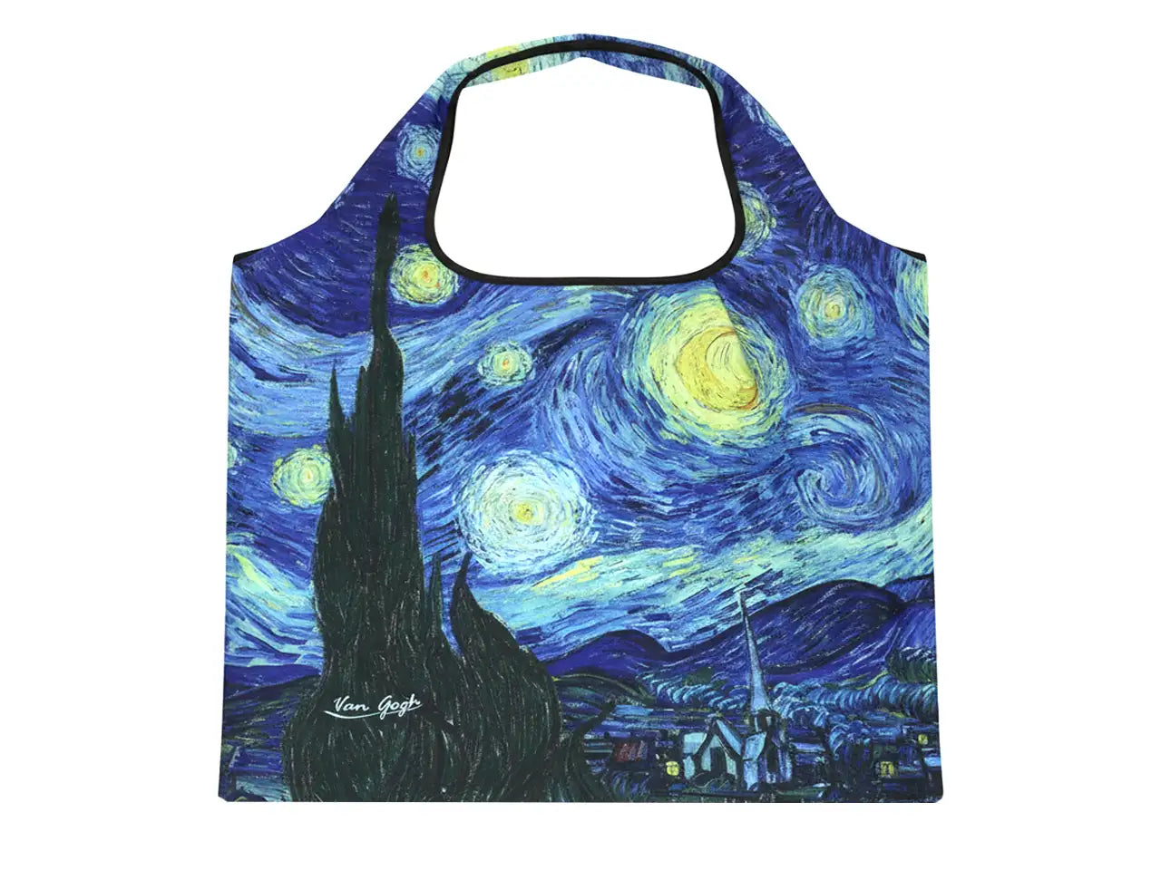 Összehajtható bevásárlótáska 40x70 cm műanyag Van Gogh Csillagos éj